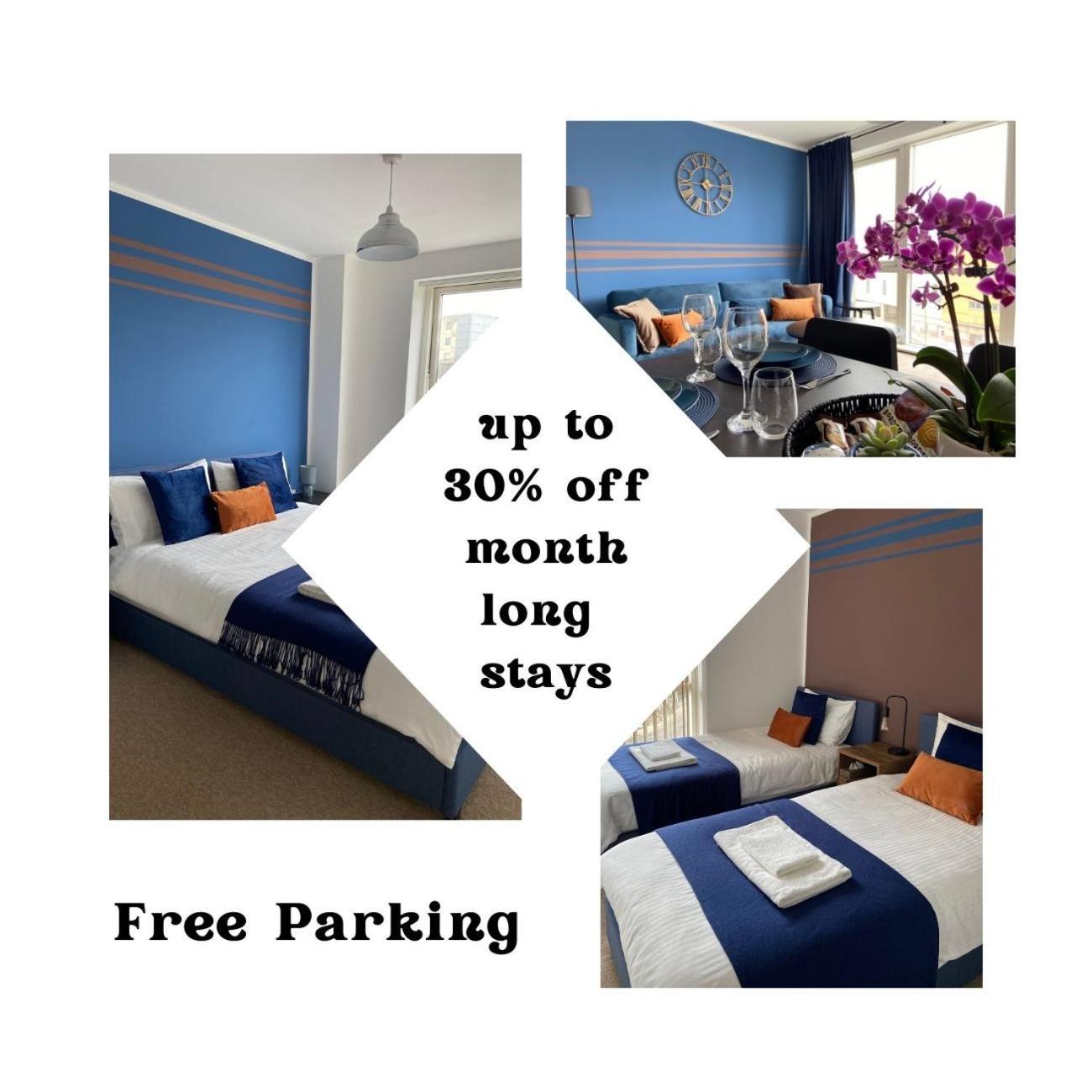 Apartment Business Haven: Extended With Dual Beds & Baths